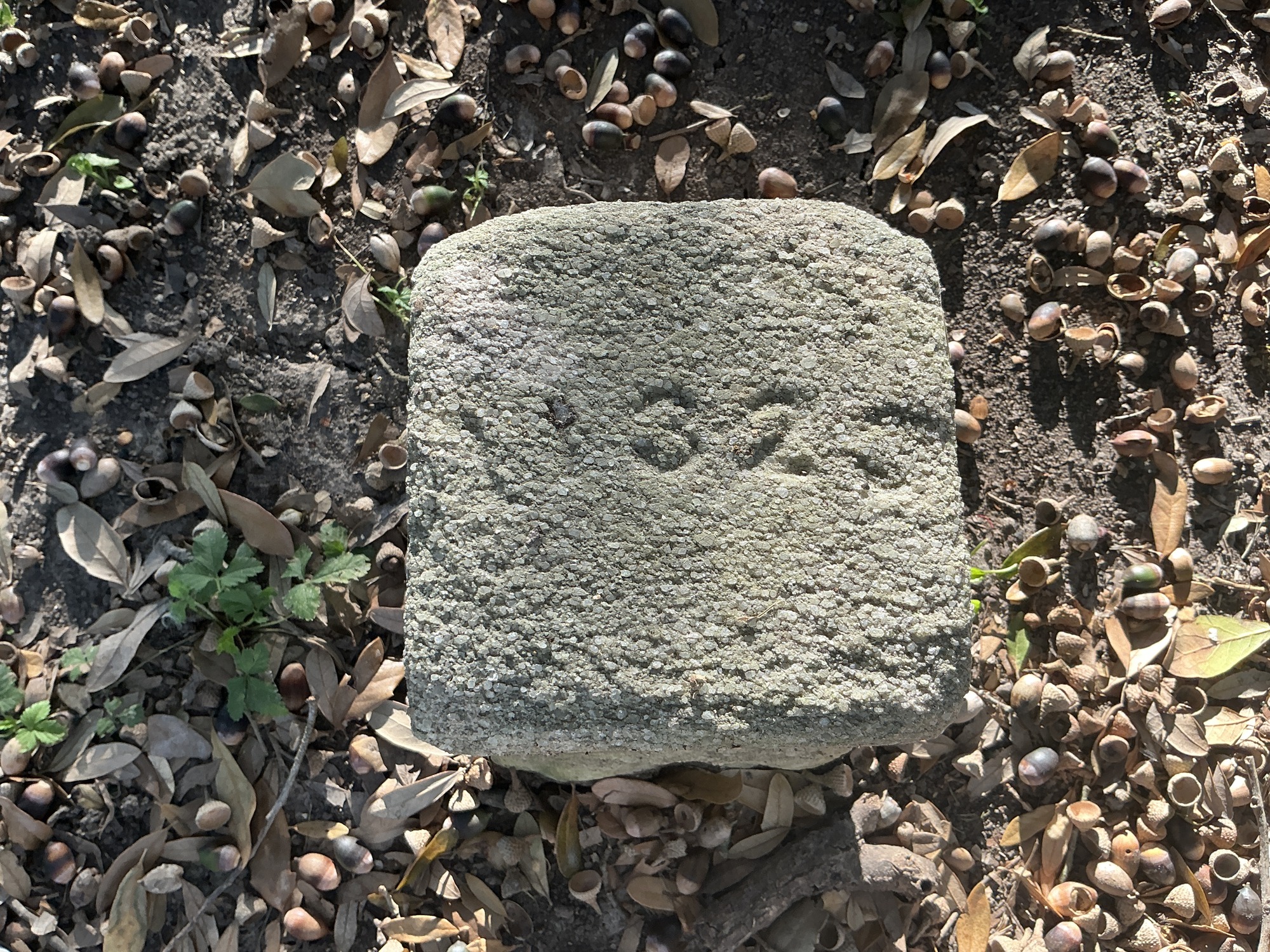 Top of flat marble marker