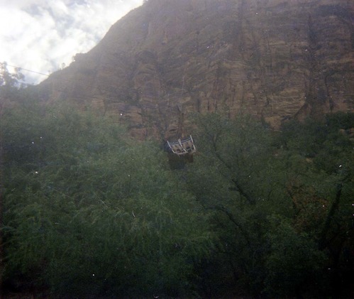 The Temple of Sinawava spring project - scaffolding construction and use.