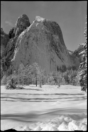 Cathedral Rocks on winter morning.