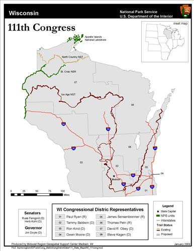 111th Congressional District Maps for Midwest Region States