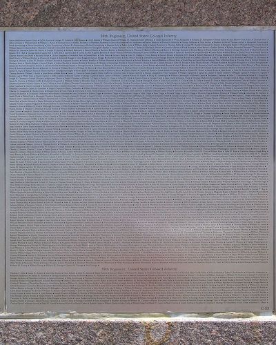 39th Regiment, United States Colored Infantry Memorial Plaques at African American Civil War Memorial in May 2005