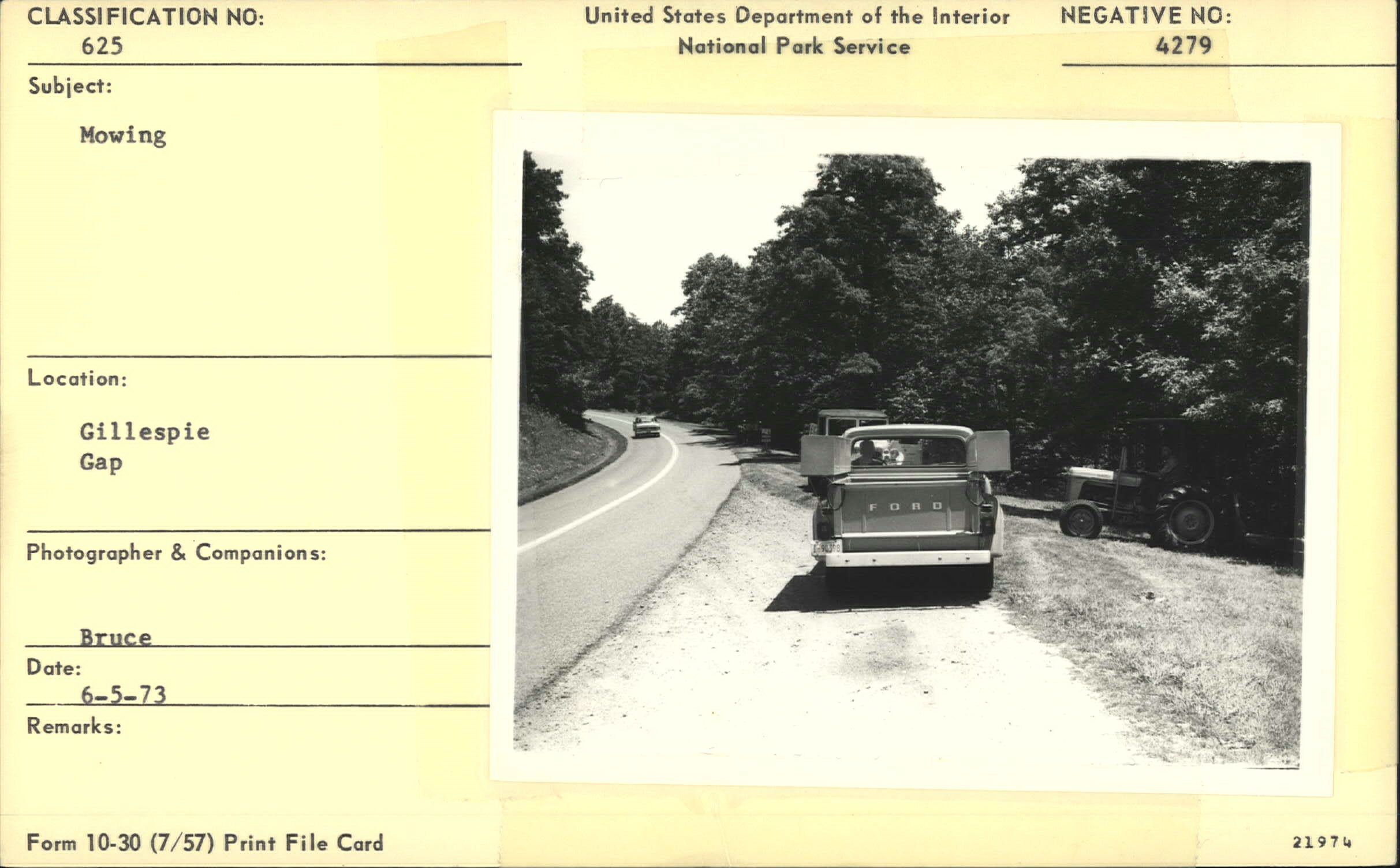 Mowing at Gillespie Gap