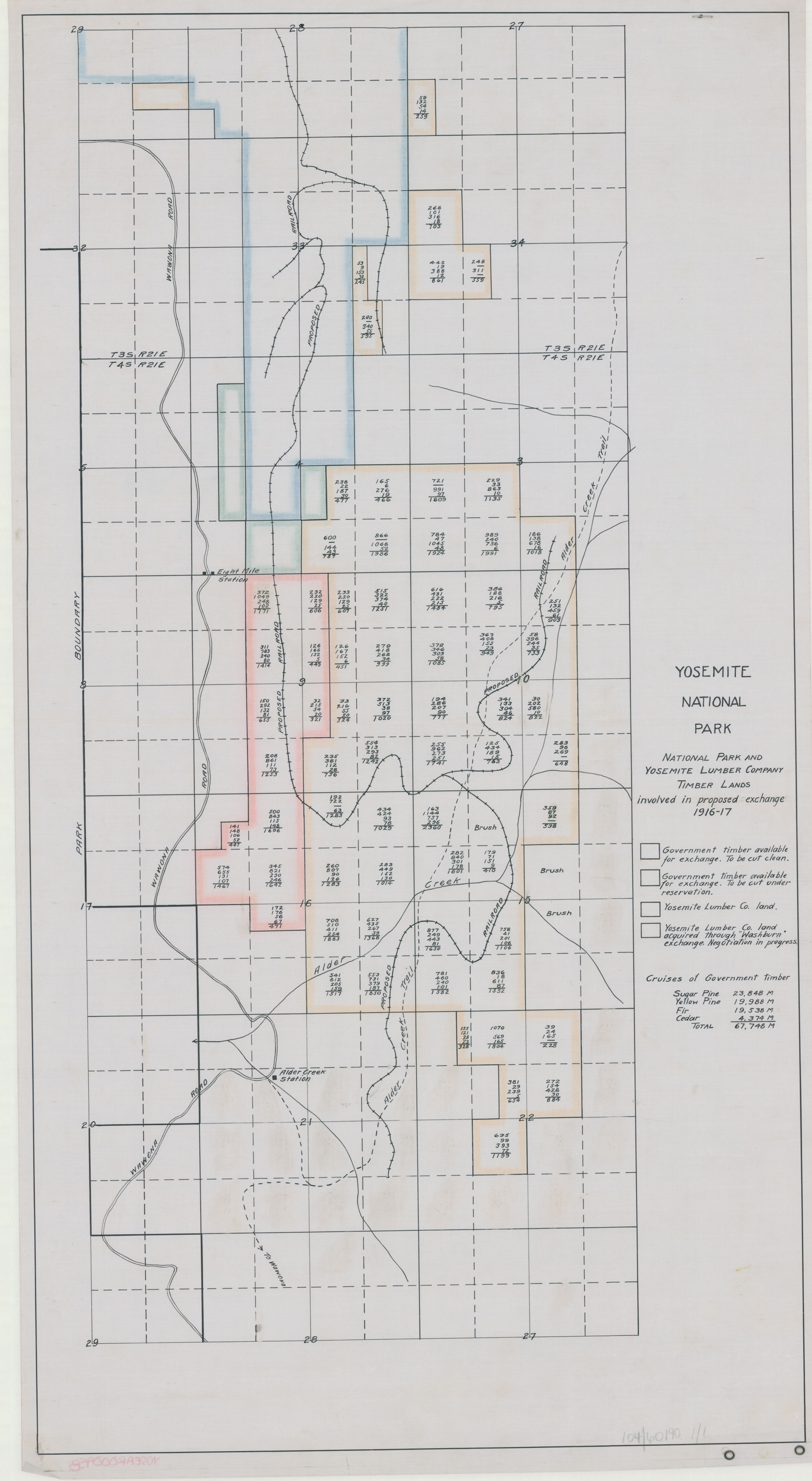 National Park and Yosemite Timber Lands Involved in Proposed Exchange 1916-1917
