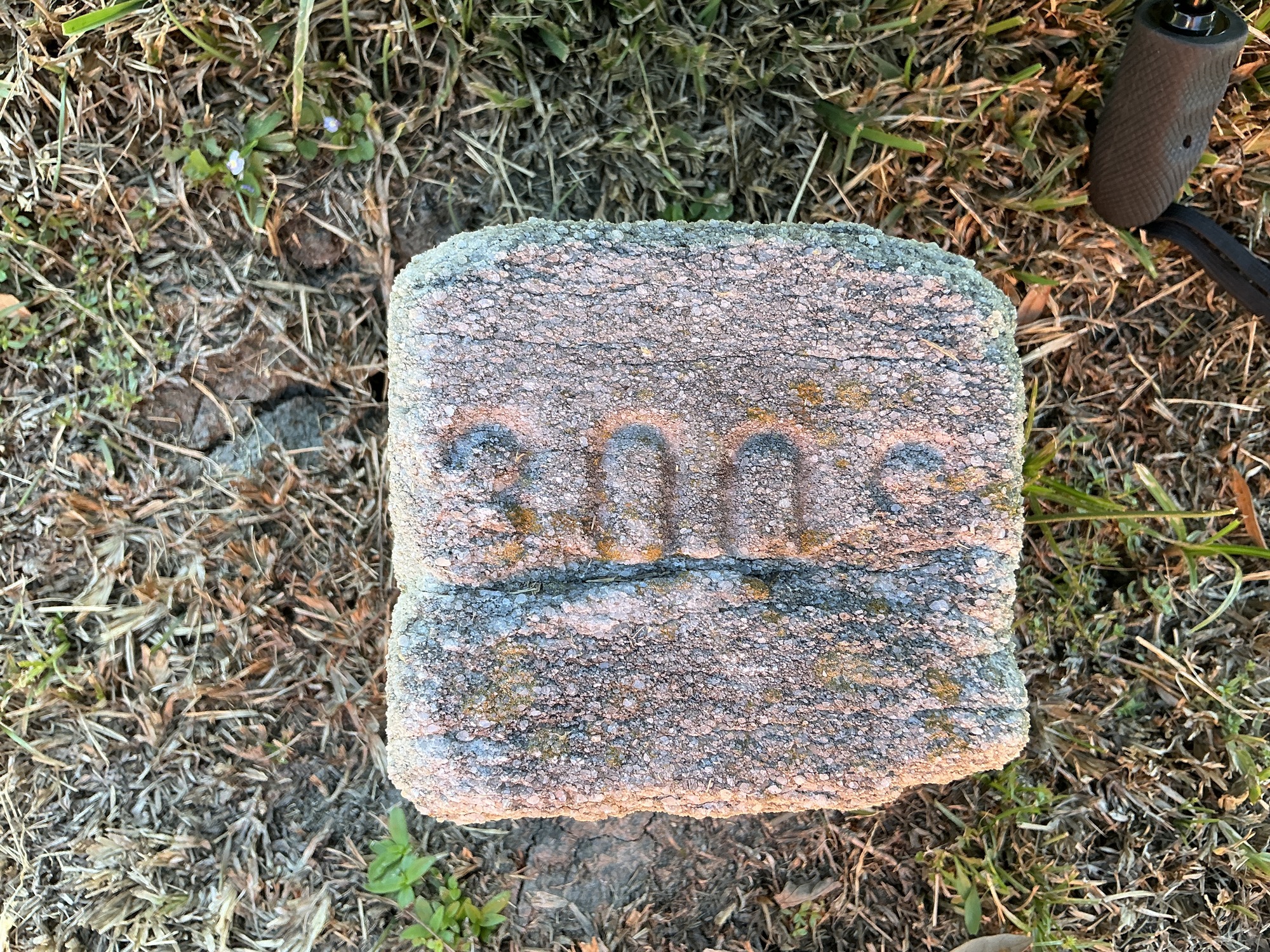 Top of flat marble marker