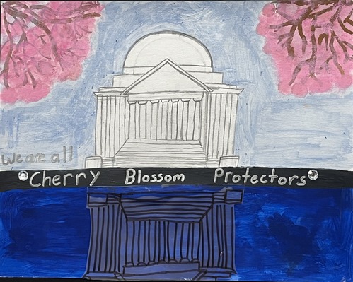 Artwork by Washington, DC students for 2024 Cherry Blossom Festival. 