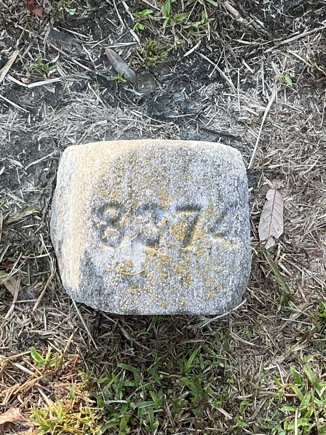 Top of flat marble marker
