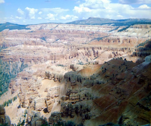Color photos of scenic views of, or near, Cedar Breaks.