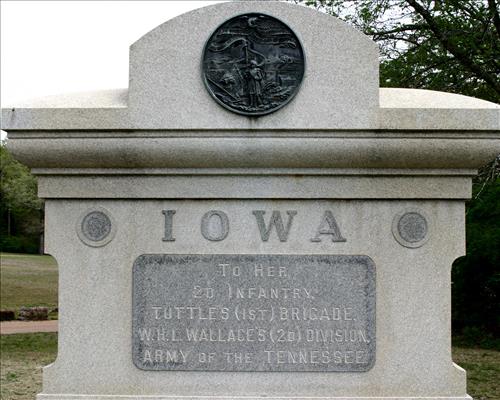 2nd Iowa Infantry Monument at Shiloh National Military Park in May 2004
