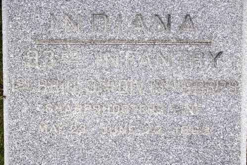 93rd Indiana Infantry Position Marker