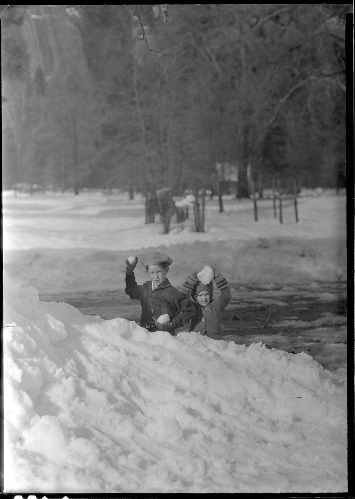 Bob & Marian Albright, son & daughter of Horace M. Albright. (Print has been cropped)