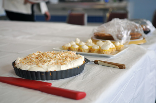 A close-up of the pies baked by NCR employees. 
