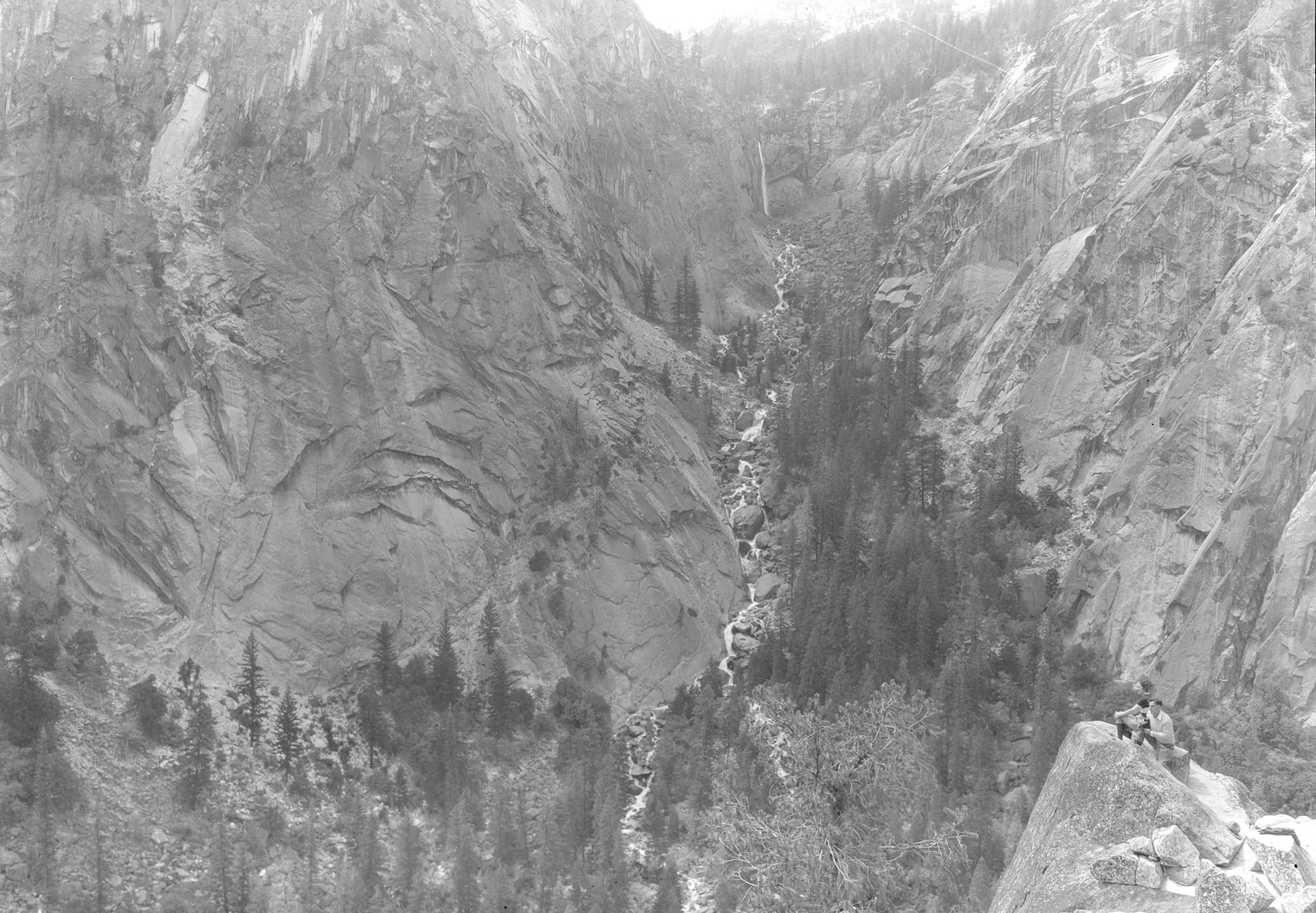 Illilouette Falls from Sierra Pt. For exhibit at foot of trail.