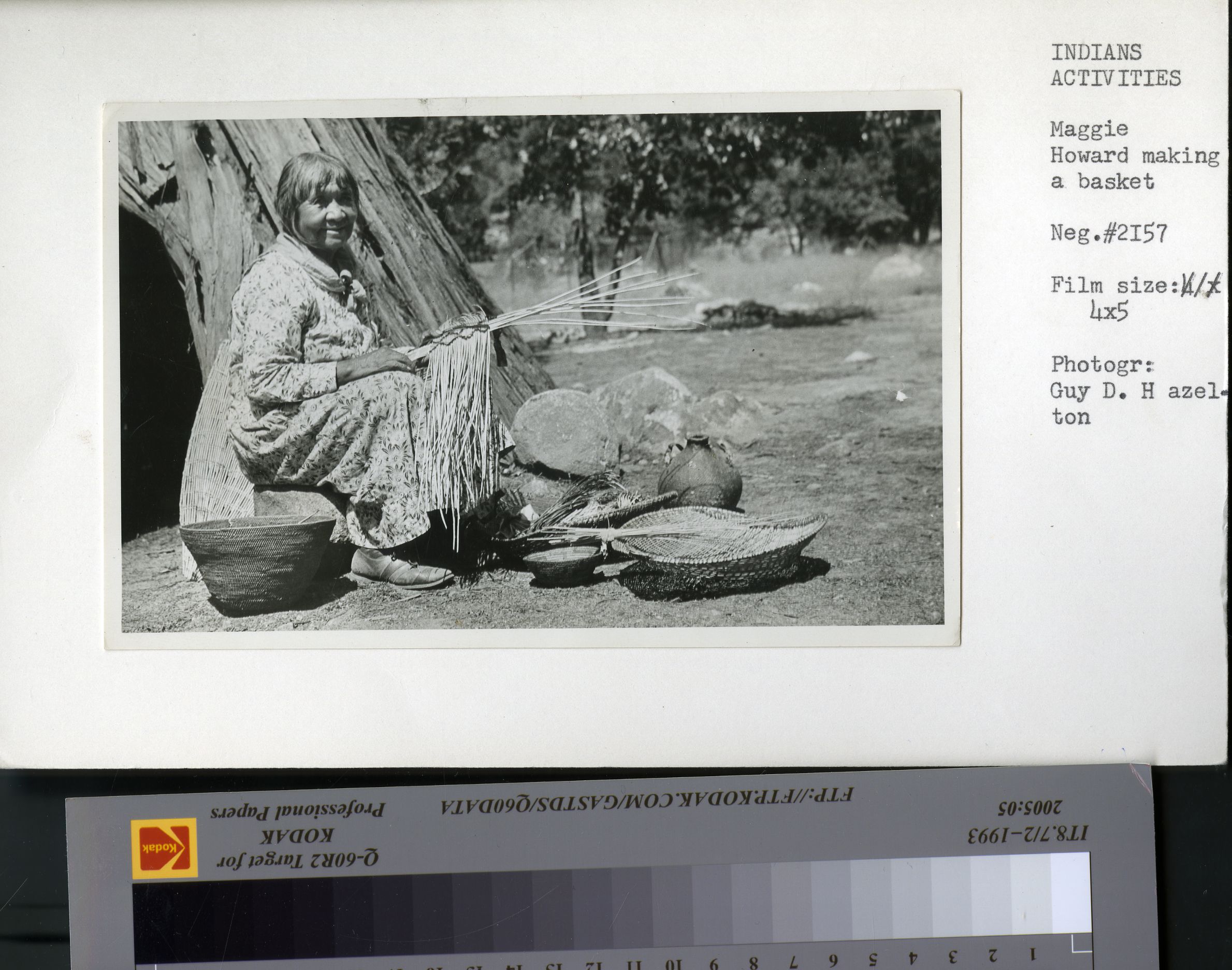 Maggie Howard making a basket.
