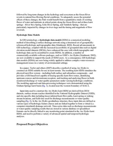 Water Quality and Discharge Monitoring at Mammoth Cave National Park Proposal