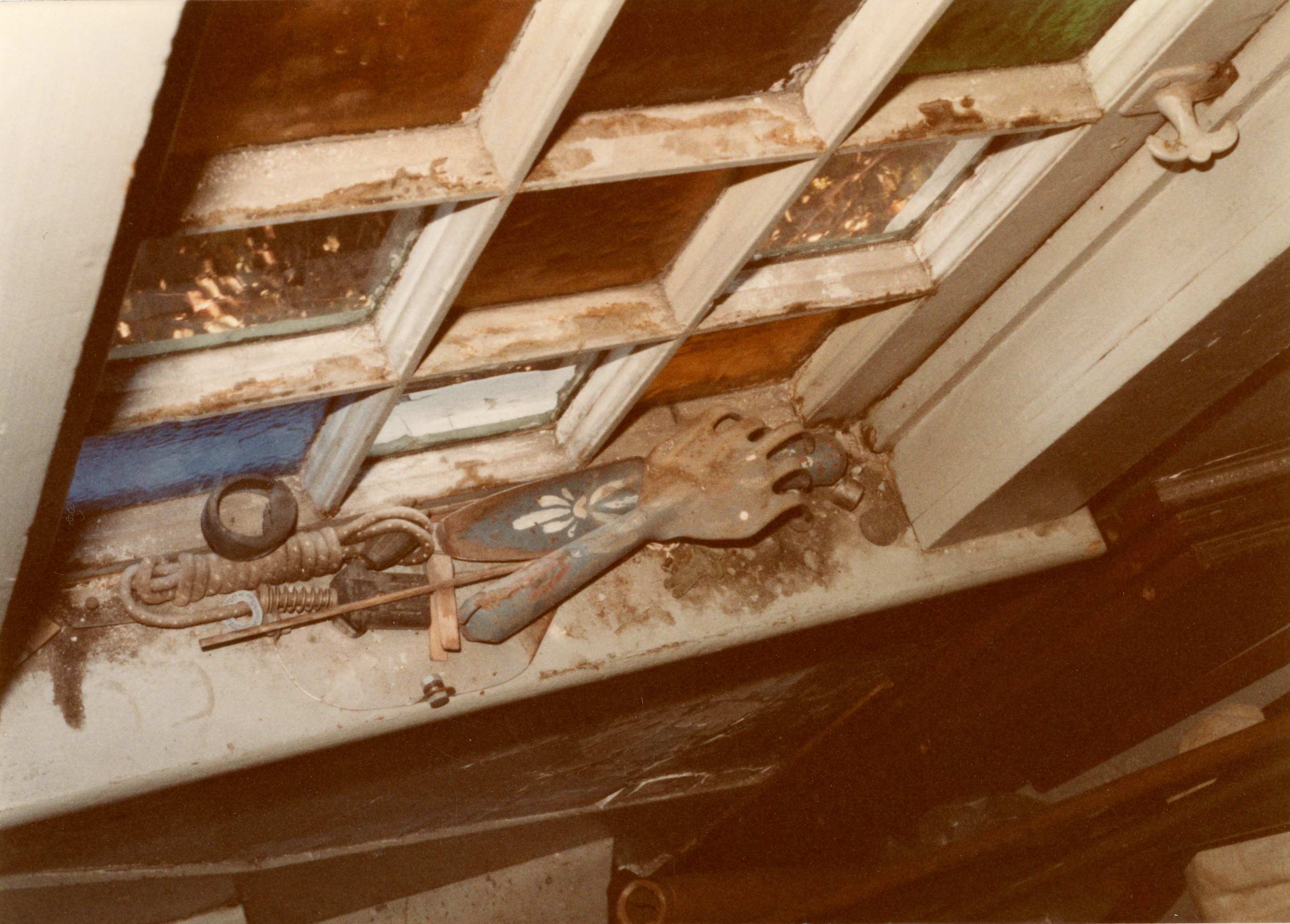 Internal view of 2nd floor stairwell window ledge