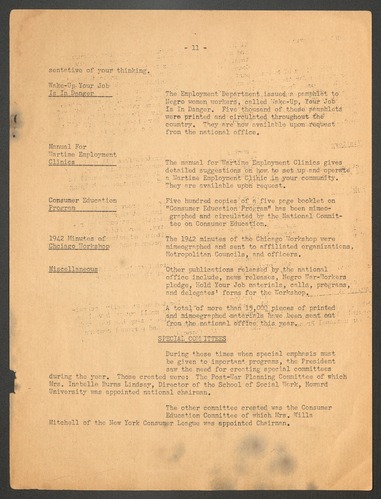 NCNW, meeting minutes