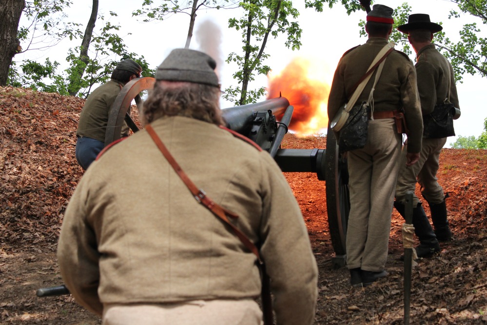 Artillery demonstration at the Drewry’s Bluff Sesquicentennial Commemoration, May 12-13, 2012