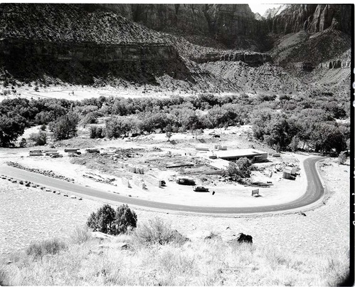 General overview of Mission 66 Visitor Center and Museum construction.