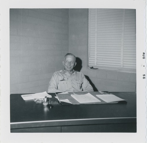 Black and white image of Chief Ranger H.L. Earenfight