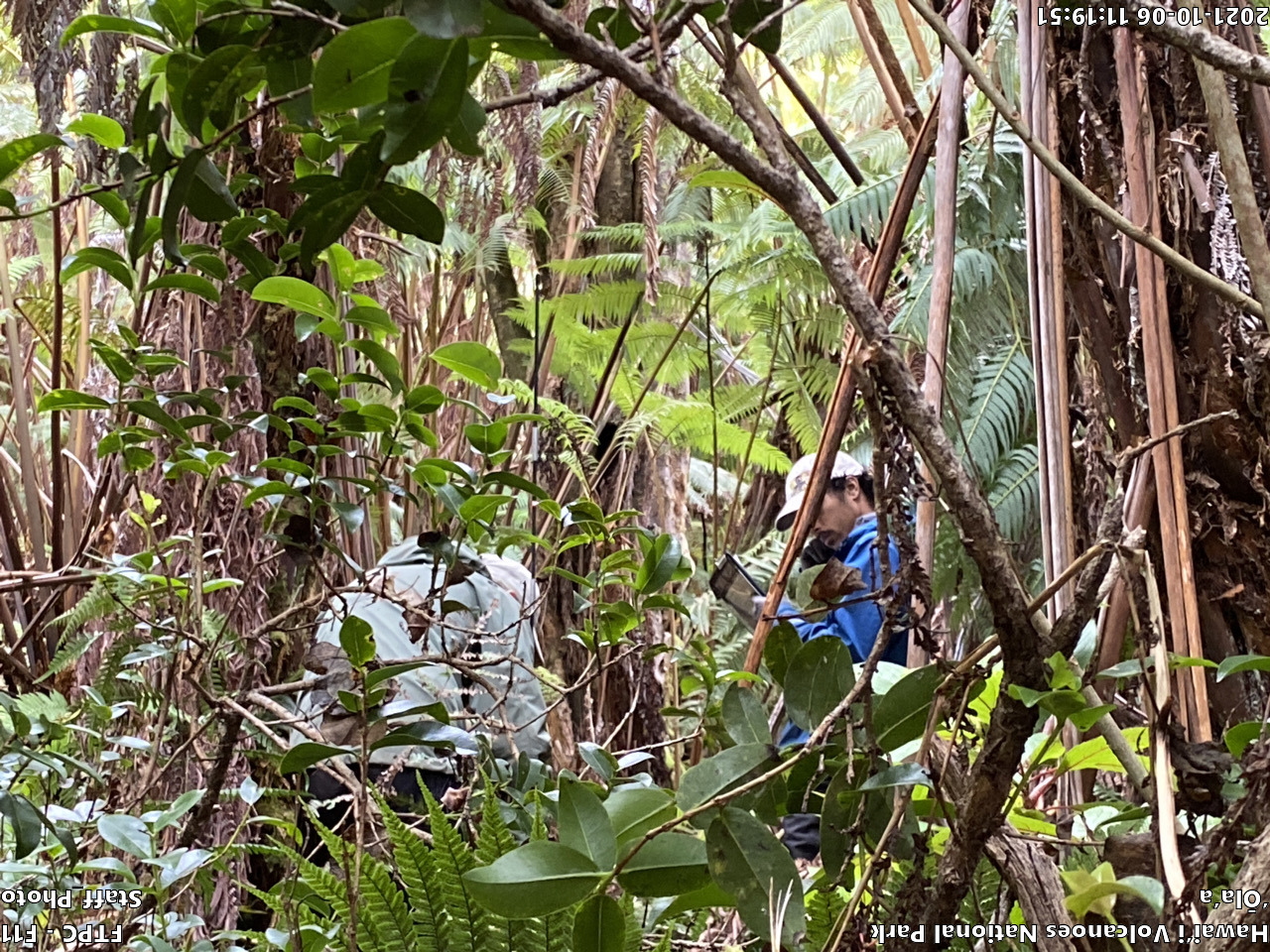 Photo of staff personel at the monitoring site
