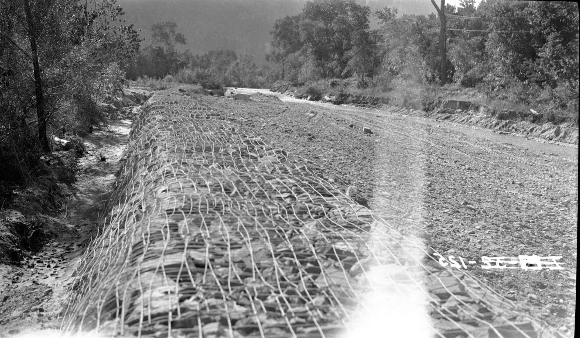 Soil and moisture control revetments along the Virgin River.