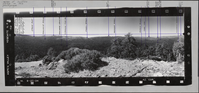 Aspen Valley. Names of locations visible in this photograph are: Merced Grove L.O., Pilot Pk. L.O., Sawmill Mtn., Ascension Mtn., J.C. Tioga H.H. RD., Duckwall L.O. Names written here indicates location hidden by intervening topography are: Crane Flat, Tuolumne Grove, Tuolumne Grove R.S., Terminal Fire RD., Hazel Green, Hogdon Ranch, Hardin Ranch, Carl Inn, Ackerson Meadow