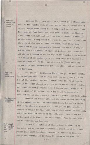 00173.PB#001--Pier 41--Extension--Foot of Leroy Street--North River--New York City, NY [1913.08.18] 20 pages plus cover [Group 2]