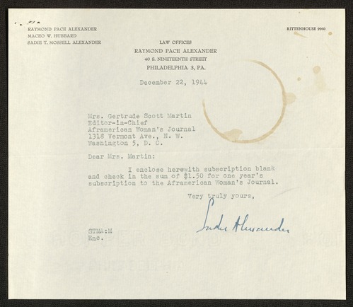 Aframerican Woman's Journal, December 1944