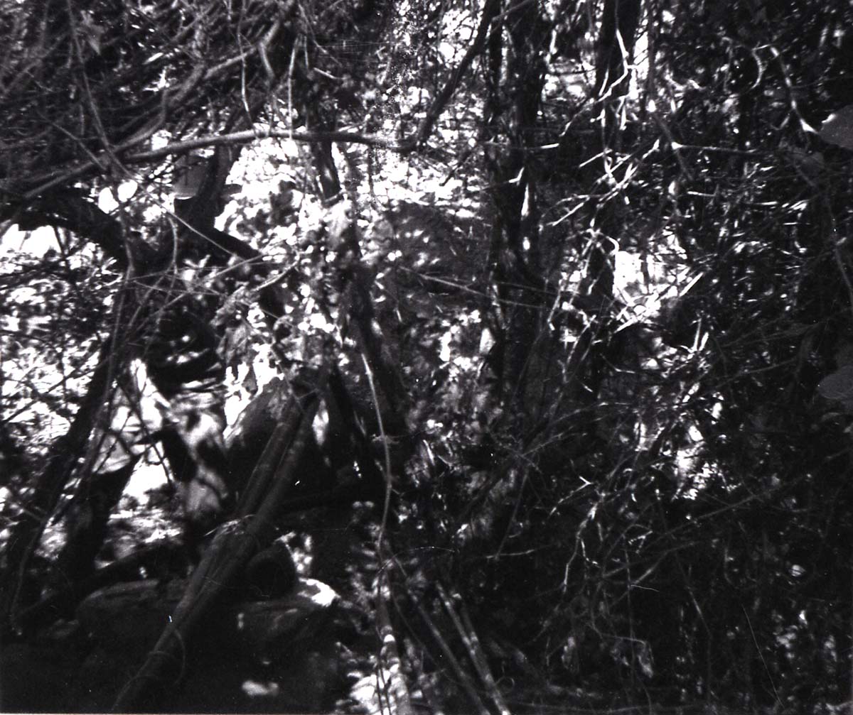 BW photo of a rock slide at the gateway to the narrows.