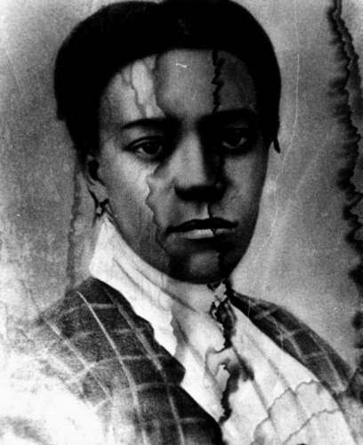 black and white portrait of a woman