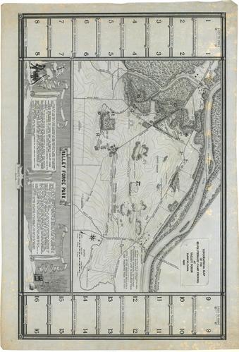 Topographical Map of the Revolutionary Camp Ground at Valley Forge, PA