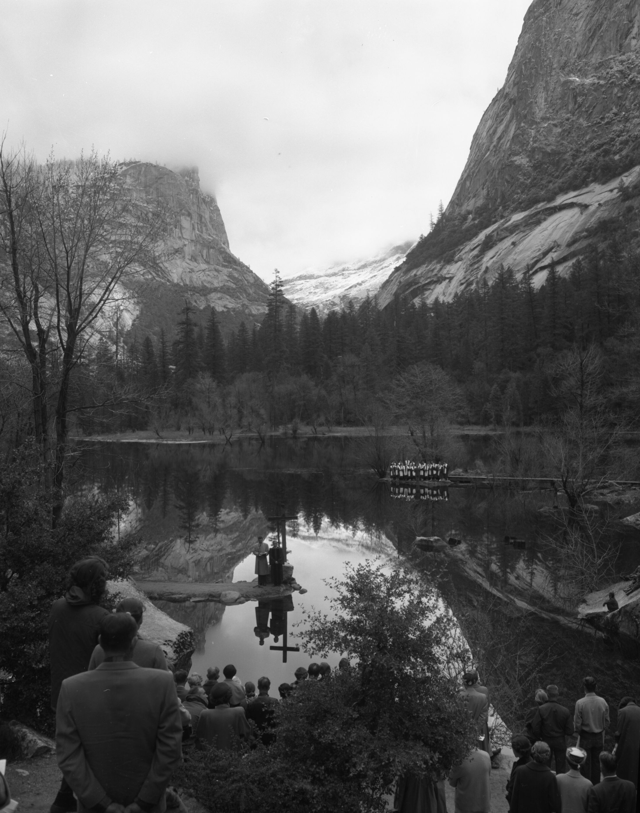 9:10 a.m. The 25th Easter Sunrise Service at Mirror Lake.