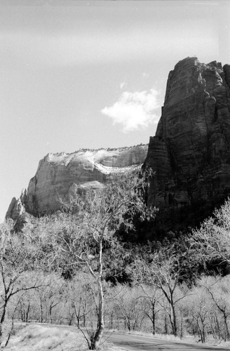 BW Photo of Red arch Mountain 35mm.