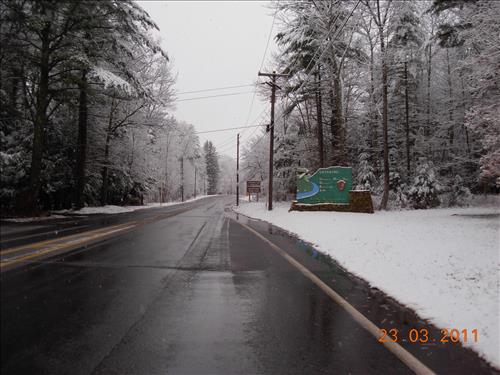 Sign, Wood, 8.00 FT, 12.42 FT, Entering Delaware Water Gap NRA, March 2011