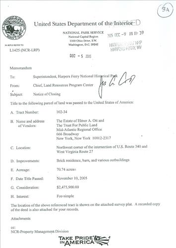 Ott House Documents for Demolition Harpers Ferry National Historical Park March 2014