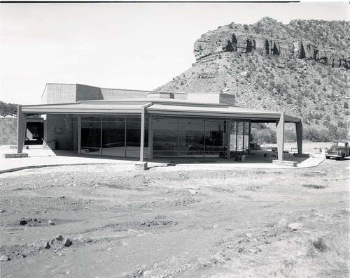 Mission 66 Visitor Center and Museum lobby - north elevation visitor center.