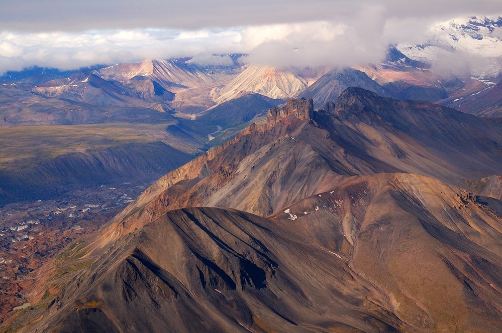 Slopes of Mt. Drum from the Air
