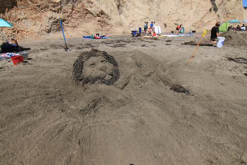 2015 Sand Sculpture Contest: Maggie Johnston Award for Creative Excellence Winner: Entry #31: Sea Lion, by Selina Winstersteen