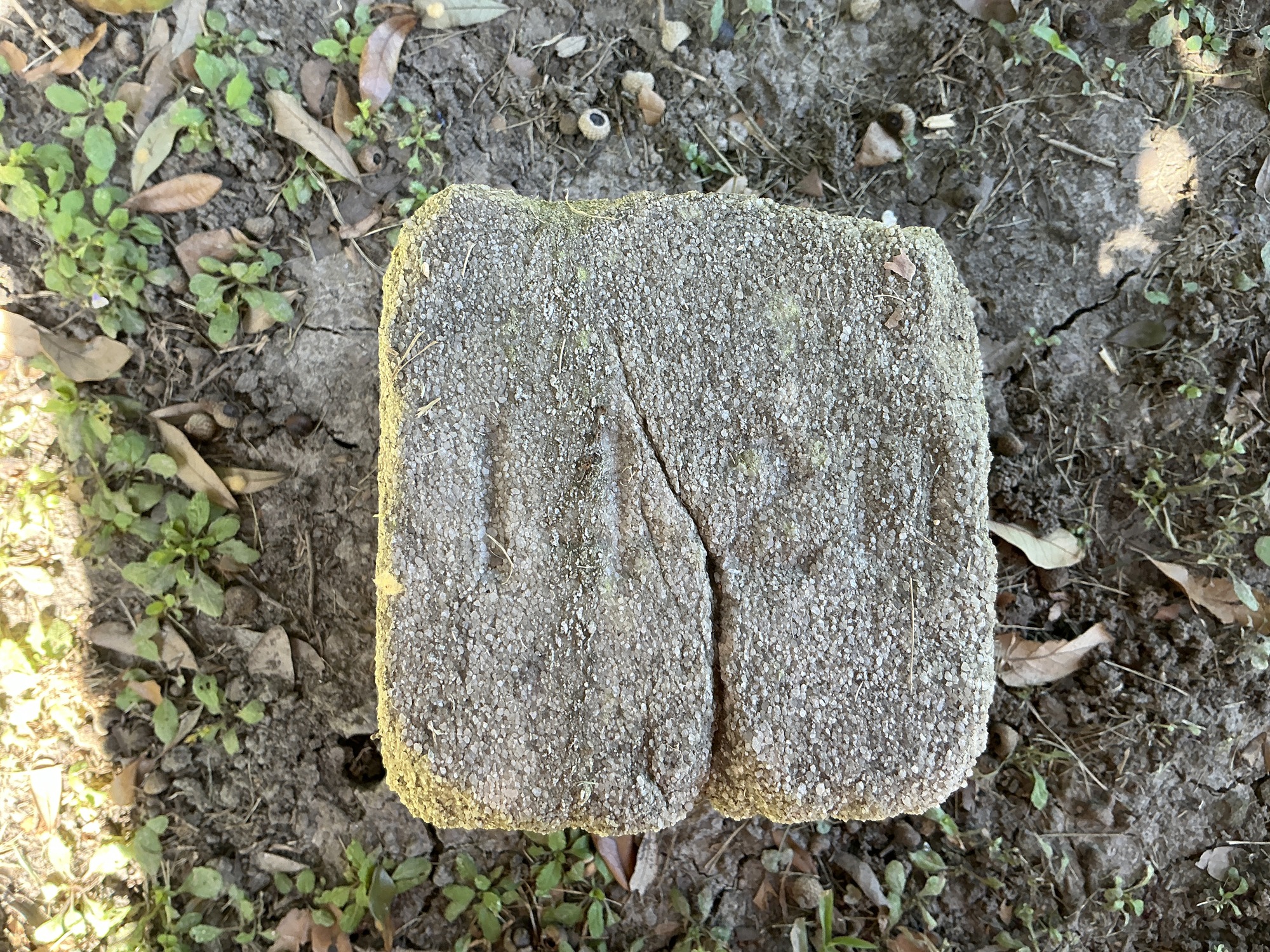 Top of flat marble marker