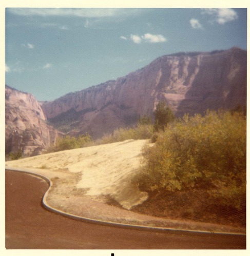 Color photo of the completion of the Kolob Canyon Road hydroseeding experiment.