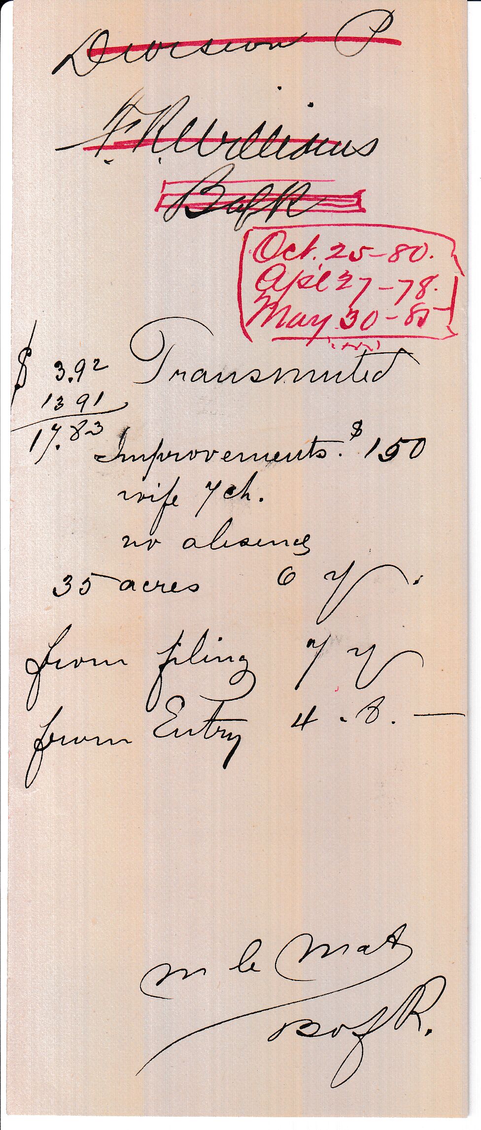 Scanned image of form. See description for text.