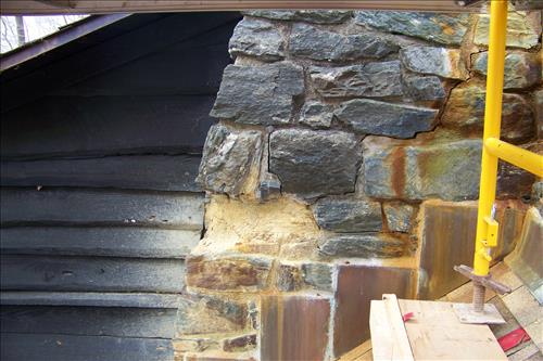 Perform Stabilization Work to 5 Historic brick and stone chimneys within Cabin Camp 1 at Prince William Forest Park April 2012