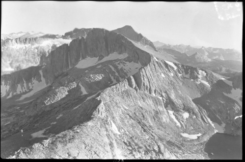 Pettit Peak, Rodgers Lake at lower right.