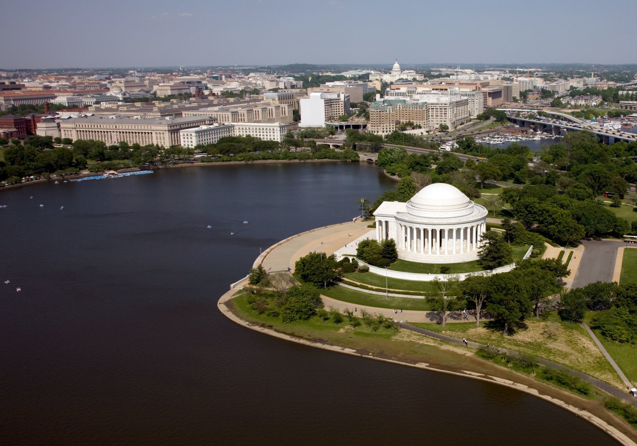 Aerial Shot of Thomas Jefferson Memorial