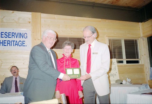 Color Photos of awards ceremony.