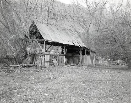 E.C. and H.F. Winder properties east of Virgin River, south of park boundary with outbuildings.