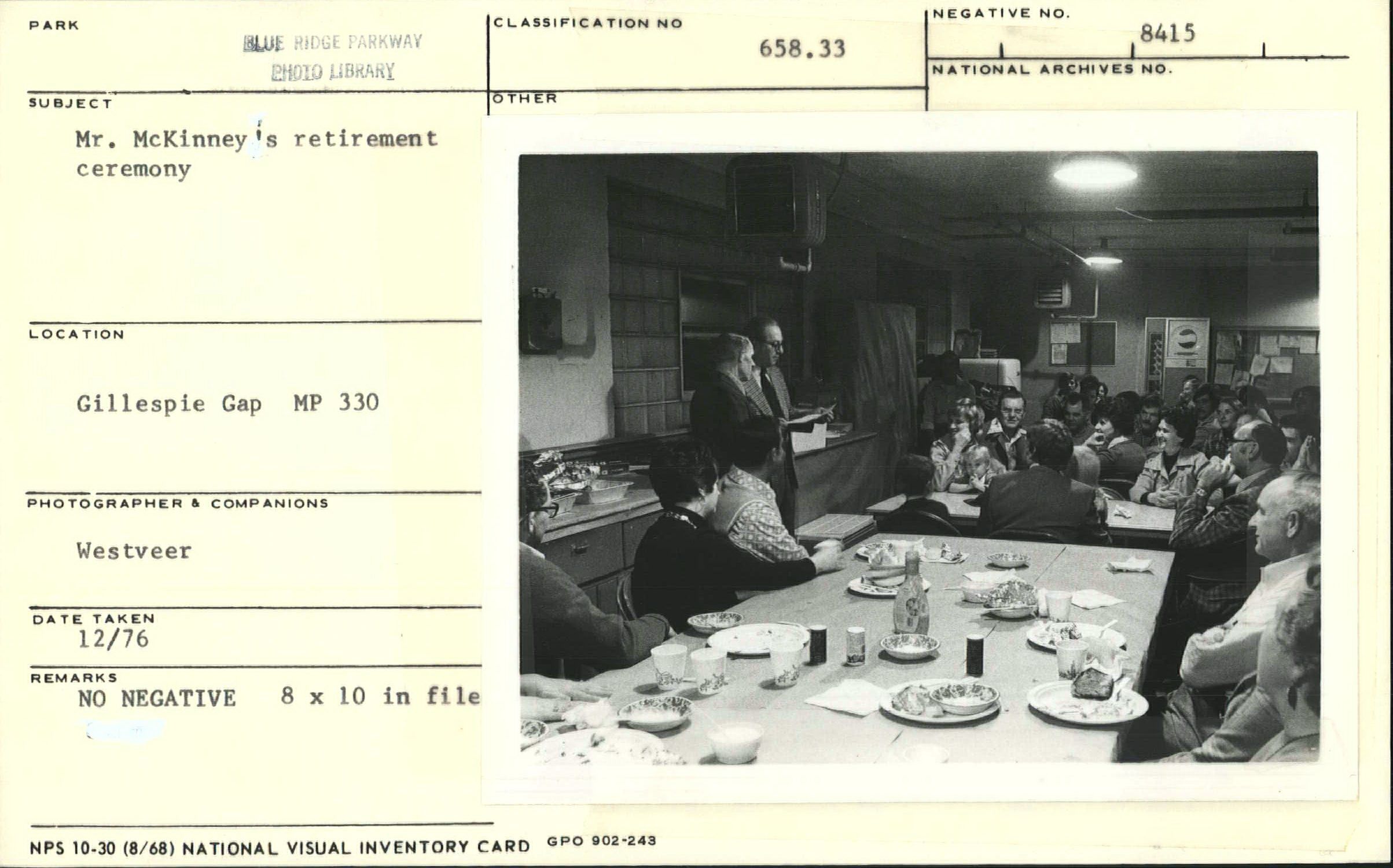 Mr. McKinney's retirement ceremony