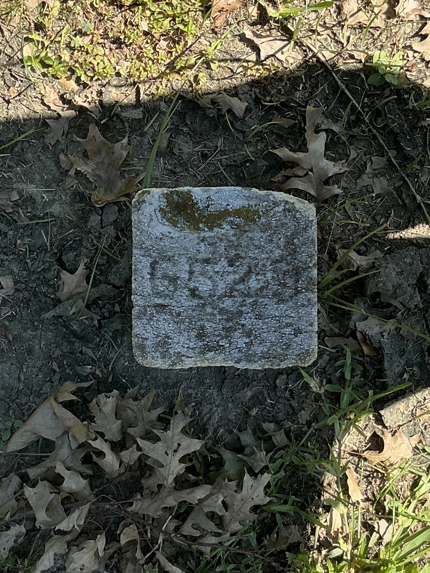 Top of flat marble marker