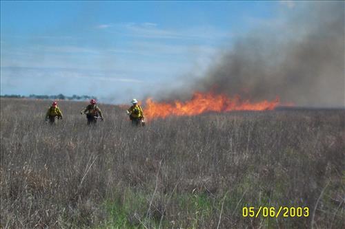 Fort Larned National Historic Site Burn - May 6, 2003