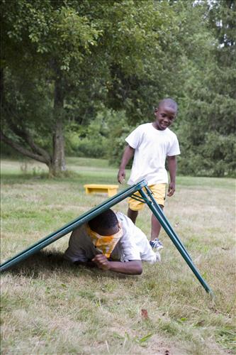 Get Up, Get Out & Go! blindfold course